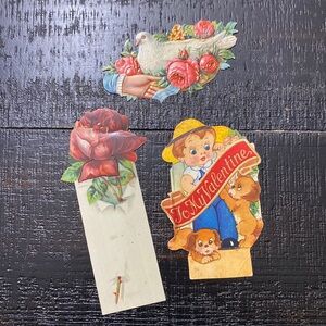 3 Pieces Of Vintage & Antique Valentine's Day Card & Victorian Ephemera!